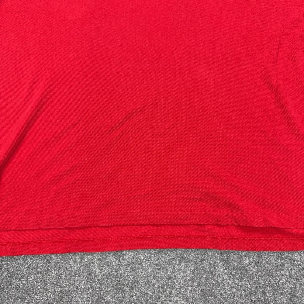 VTG Polo Ralph Lauren Polo Shirt Mens 2XL Red 100% Cotton Knit Logo Short Sleeve - Picture 3 of 7